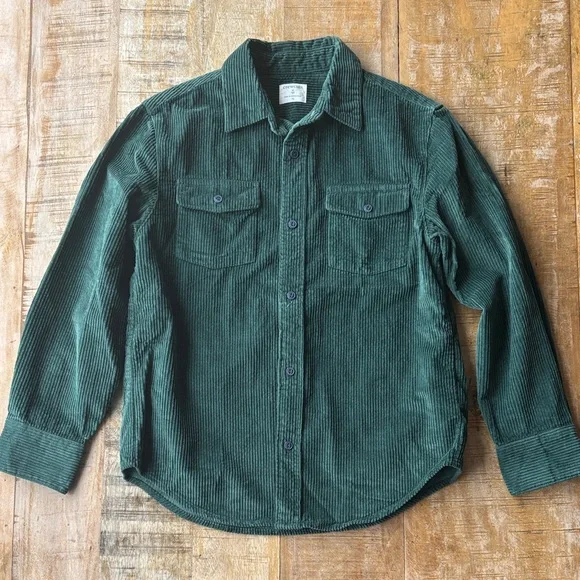 NWOT Crewcuts Green Corduroy Boys Shirt size 10 - Picture 2 of 6